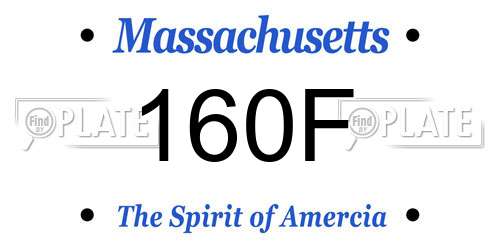 160F Massachusetts License Plate