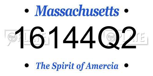 16144Q2 Massachusetts License Plate