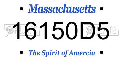 16150D5 Massachusetts License Plate