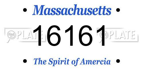 16161 Massachusetts License Plate