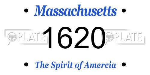 1620 Massachusetts License Plate