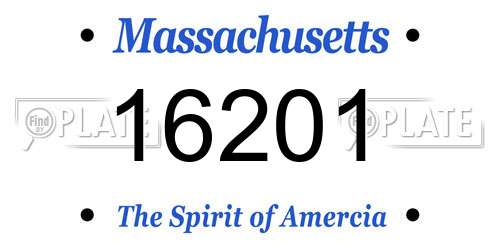 16201 Massachusetts License Plate