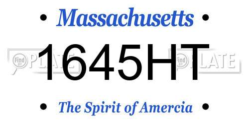 1645HT Massachusetts License Plate