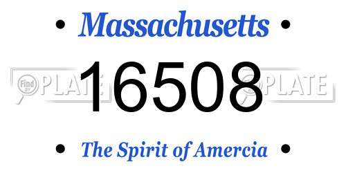 16508 Massachusetts License Plate