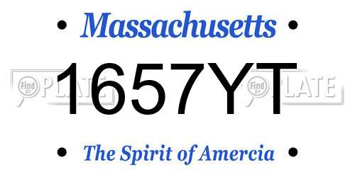 1657YT Massachusetts License Plate