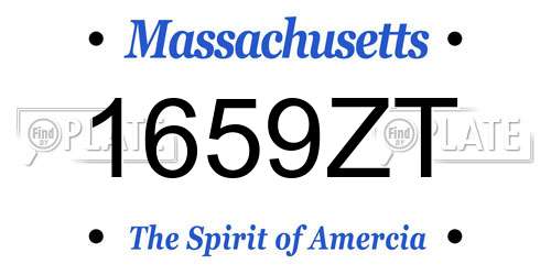 1659ZT Massachusetts License Plate
