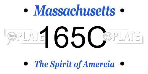 165C Massachusetts License Plate