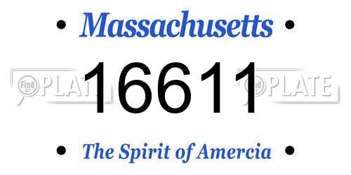 16611 Massachusetts License Plate