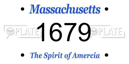1679 Massachusetts License Plate