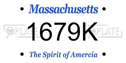 1679K Massachusetts License Plate