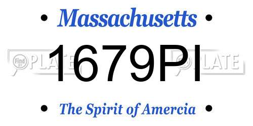 1679PI Massachusetts License Plate