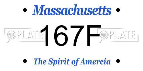 167F Massachusetts License Plate