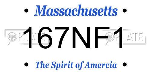 167NF1 Massachusetts License Plate