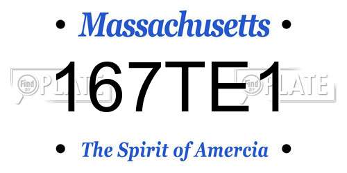 167TE1 Massachusetts License Plate