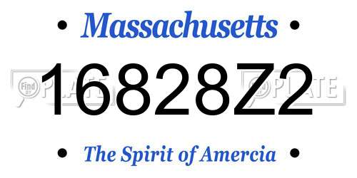 16828Z2 Massachusetts License Plate