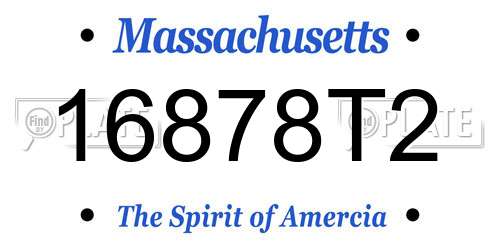 16878T2 Massachusetts License Plate