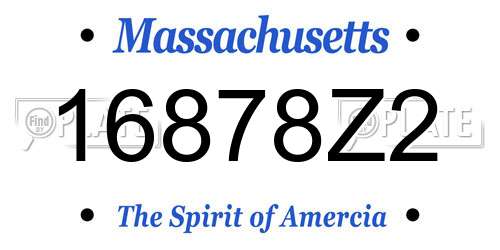 16878Z2 Massachusetts License Plate