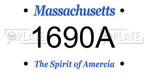 1690A Massachusetts License Plate