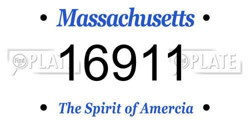 16911 Massachusetts License Plate