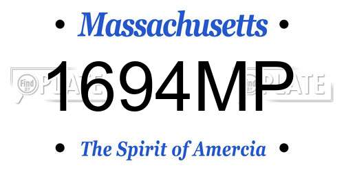 1694MP Massachusetts License Plate