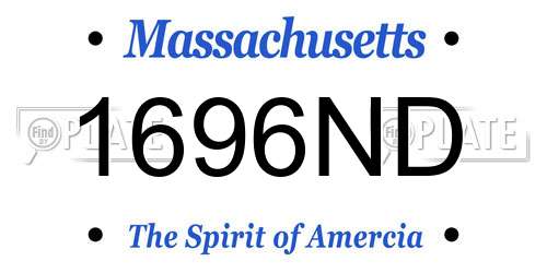 1696ND Massachusetts License Plate