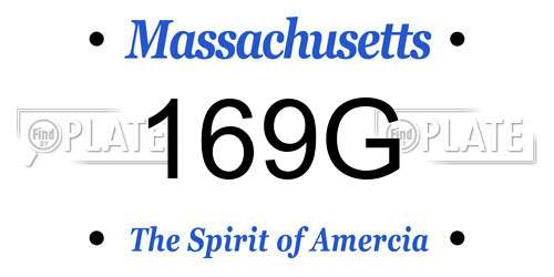 169G Massachusetts License Plate