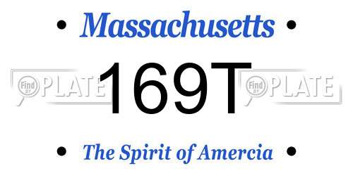 169T Massachusetts License Plate
