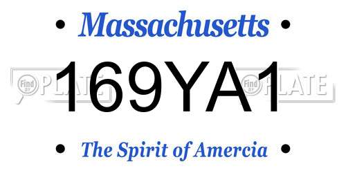169YA1 Massachusetts License Plate