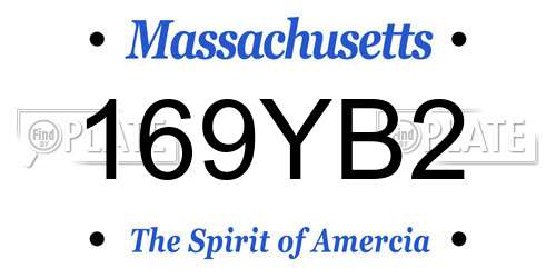 169YB2 Massachusetts License Plate