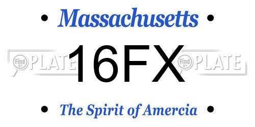 16FX Massachusetts License Plate