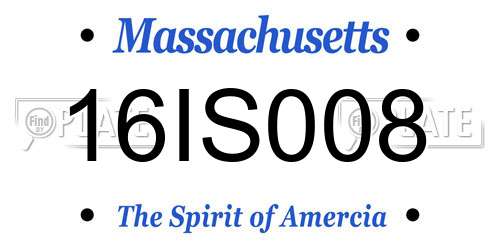16IS008 Massachusetts License Plate