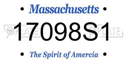 17098S1 Massachusetts License Plate