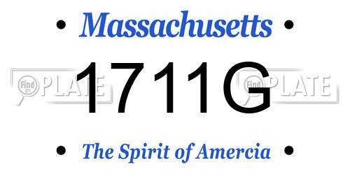 1711G Massachusetts License Plate