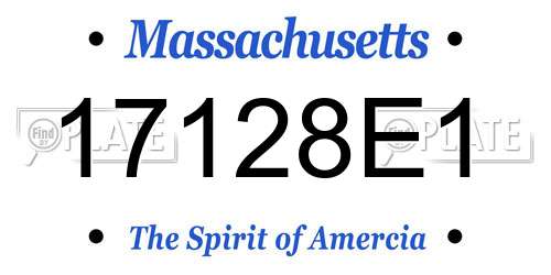 17128E1 Massachusetts License Plate