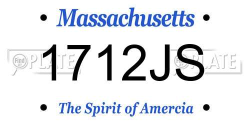 1712JS Massachusetts License Plate