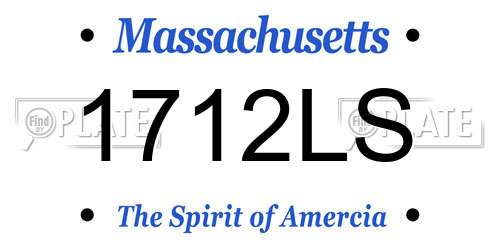 1712LS Massachusetts License Plate
