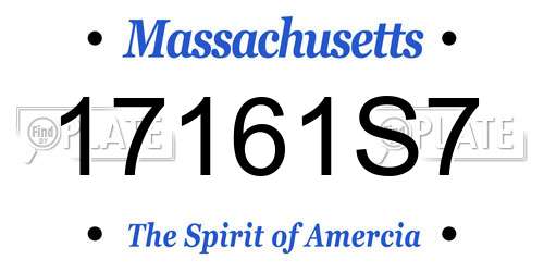 17161S7 Massachusetts License Plate