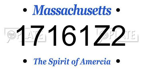 17161Z2 Massachusetts License Plate