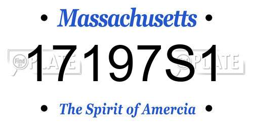 17197S1 Massachusetts License Plate