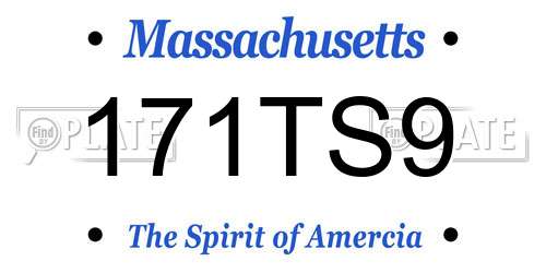 171TS9 Massachusetts License Plate
