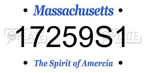 17259S1 Massachusetts License Plate