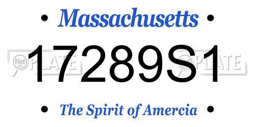17289S1 Massachusetts License Plate