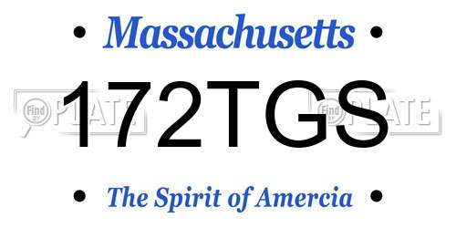 172TGS Massachusetts License Plate