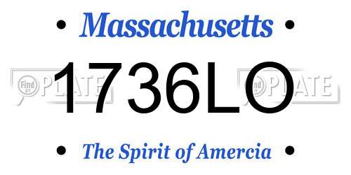 1736LO Massachusetts License Plate