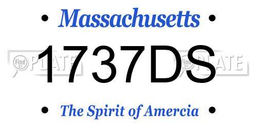 1737DS Massachusetts License Plate
