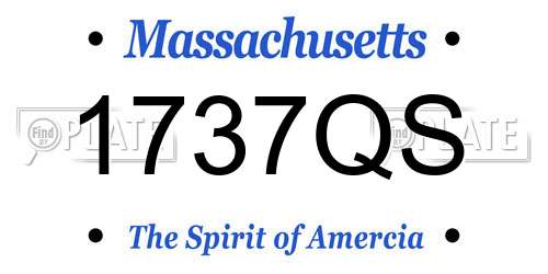 1737QS Massachusetts License Plate