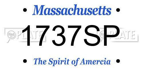 1737SP Massachusetts License Plate