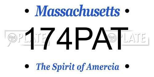 174PAT Massachusetts License Plate