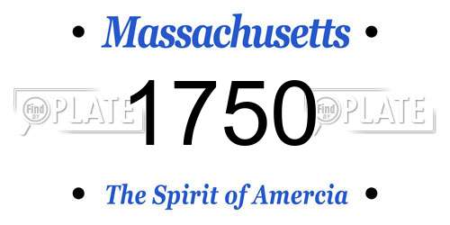 1750 Massachusetts License Plate
