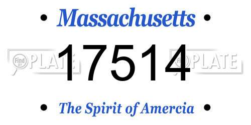 17514 Massachusetts License Plate
